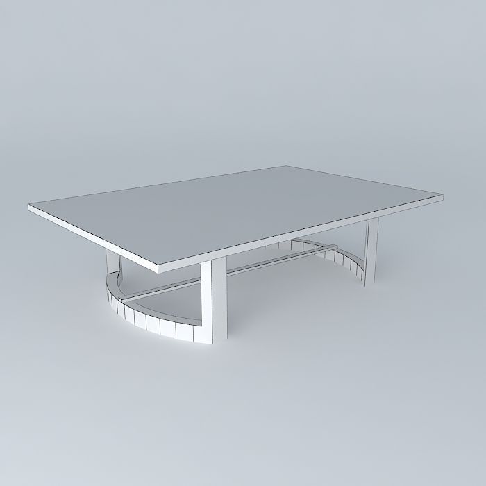 Modern coffee table Free 3D model_4