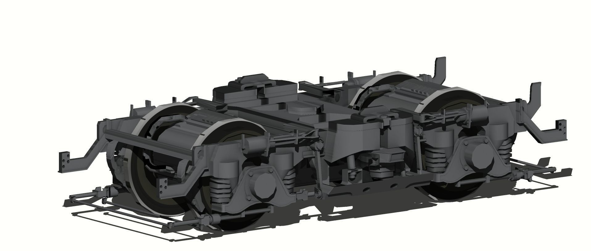 Japanese Train Bogey old model 3D model_3