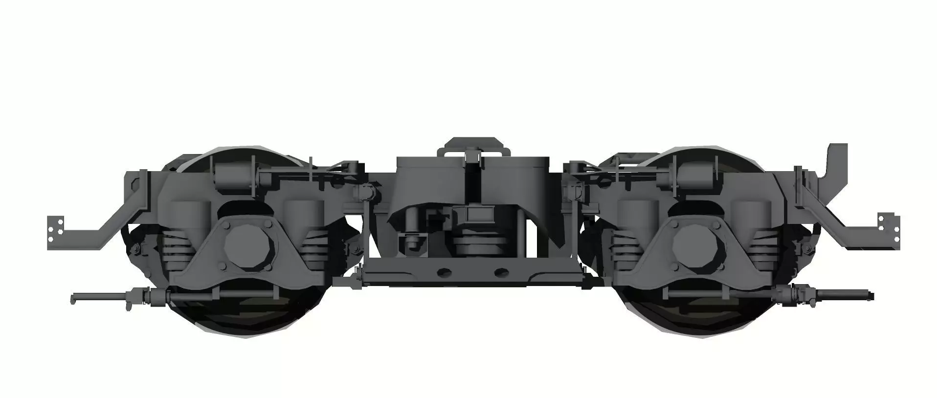 Japanese Train Bogey old model 3D model_0