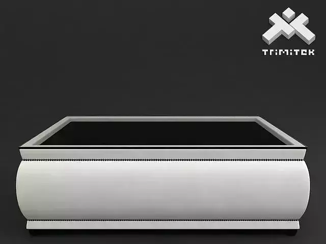 Classic coffee table with glass top