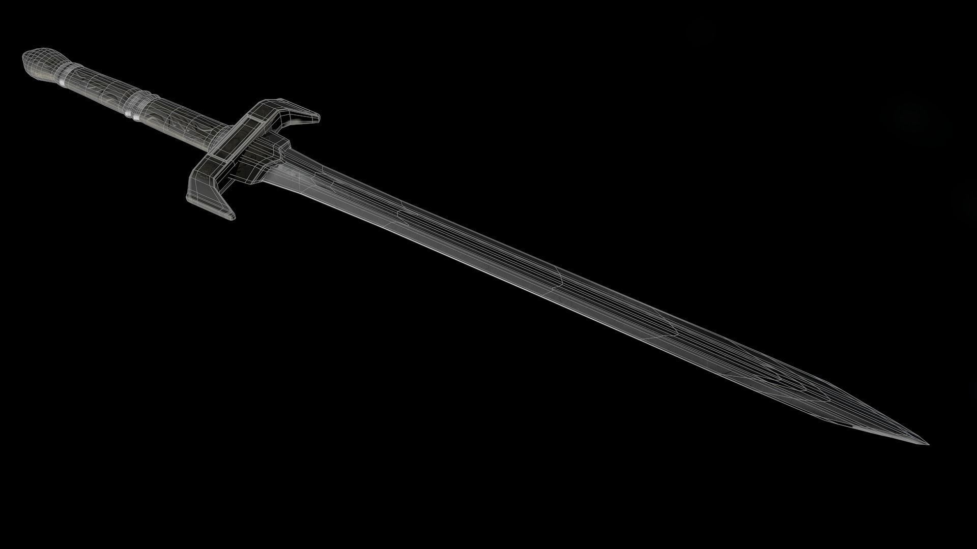 Sword elder scrolls - Low-poly 3D model_7