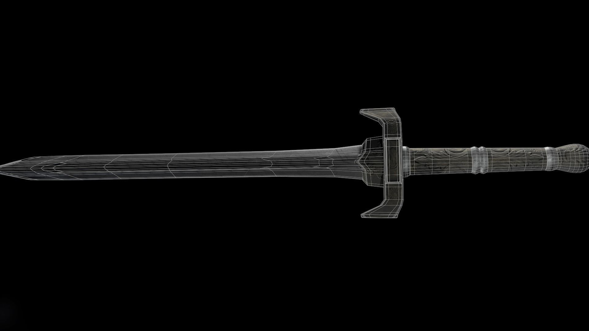 Sword elder scrolls - Low-poly 3D model_6