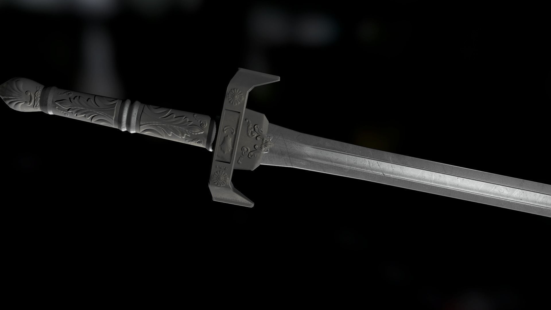 Sword elder scrolls - Low-poly 3D model_5