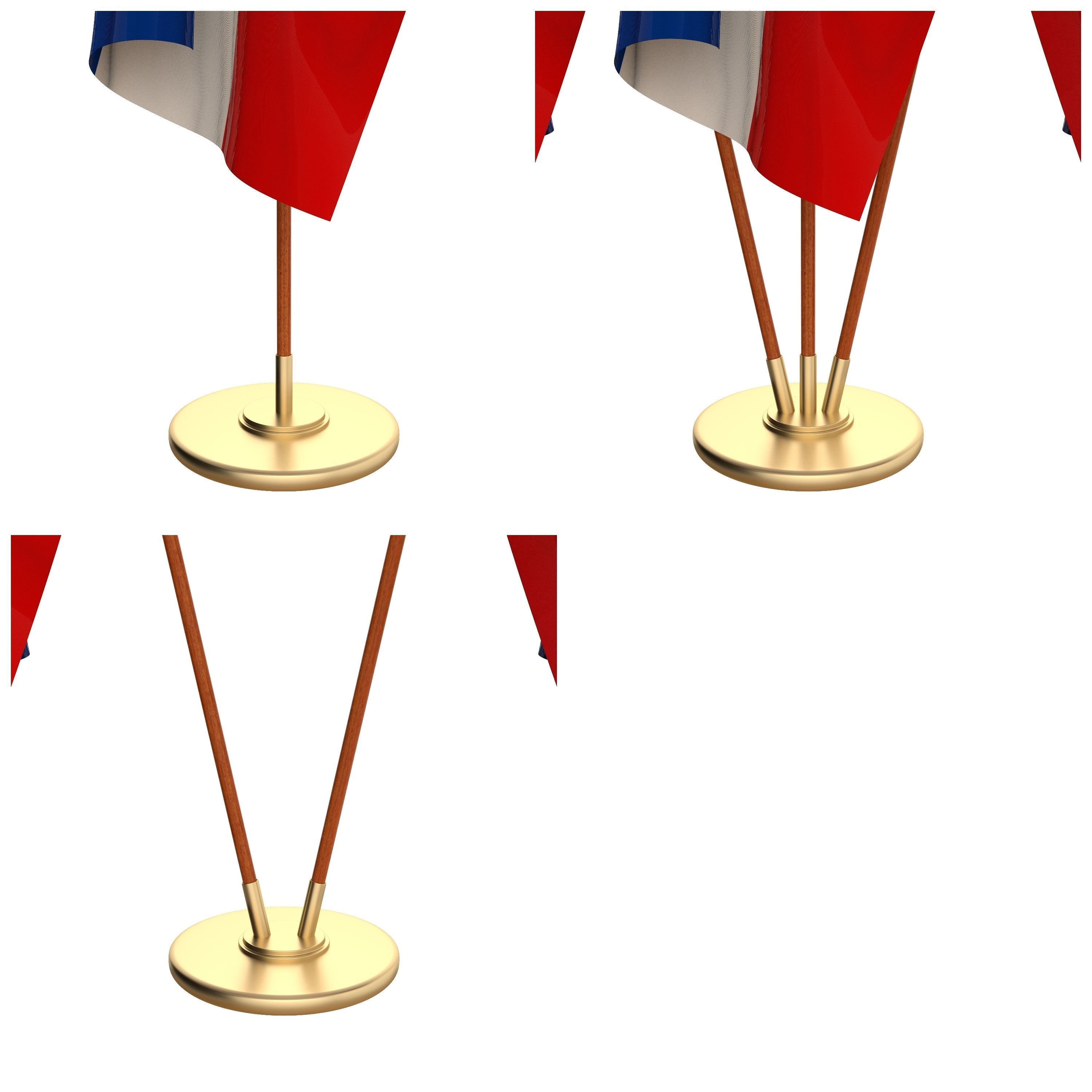 Yugoslavia Flag Pack 3D model_2
