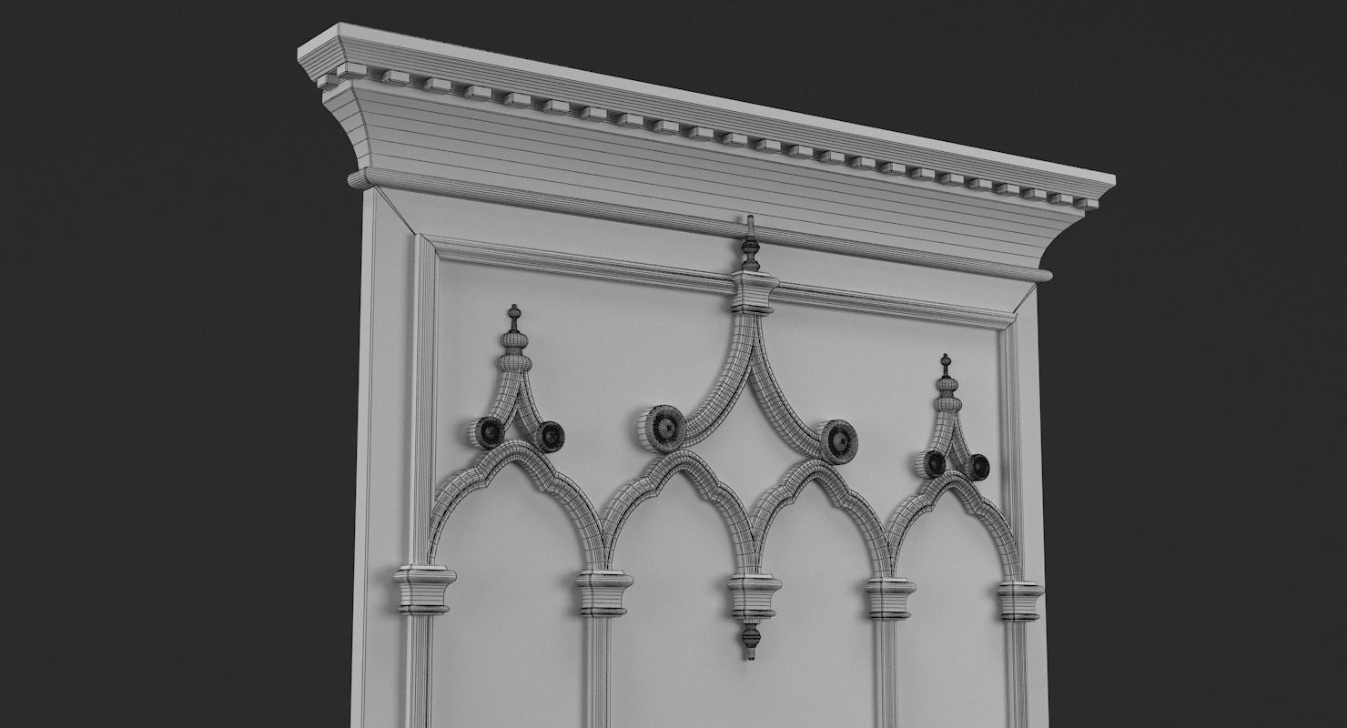 Classic Mirror Chelini Art 2132 3D model_3