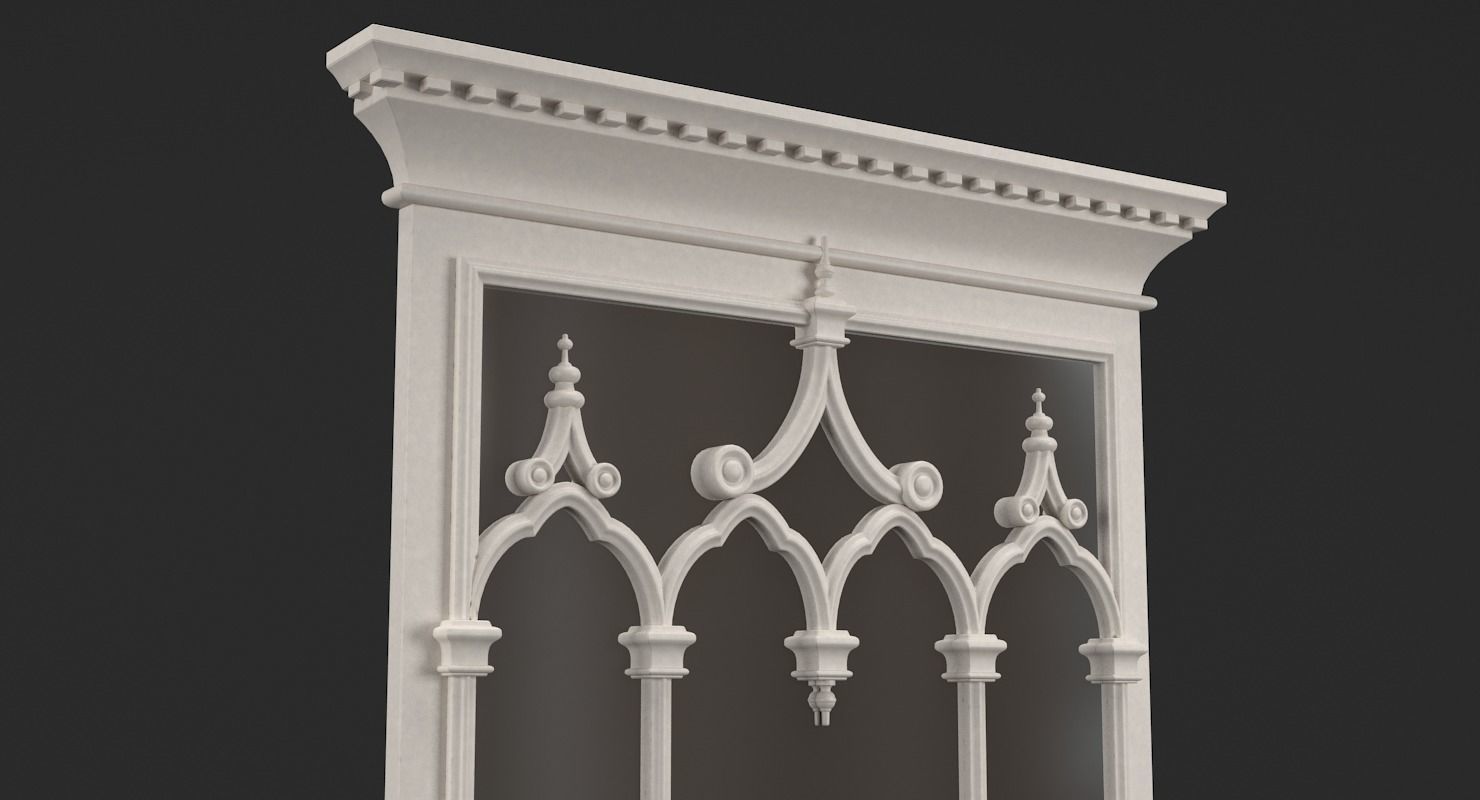 Classic Mirror Chelini Art 2132 3D model_2