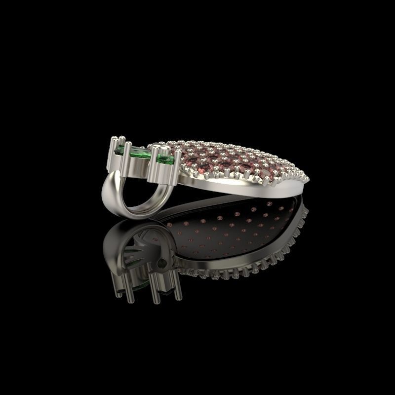 Women Pendant Strawberry 3dm stl vintage 3D print model_8