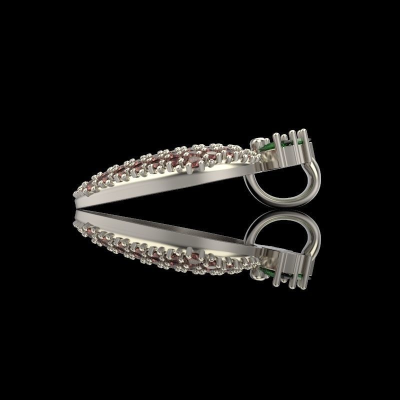 Women Pendant Strawberry 3dm stl vintage 3D print model_5