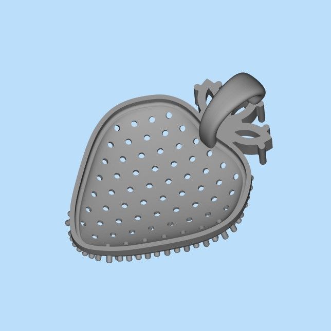Women Pendant Strawberry 3dm stl vintage 3D print model_27