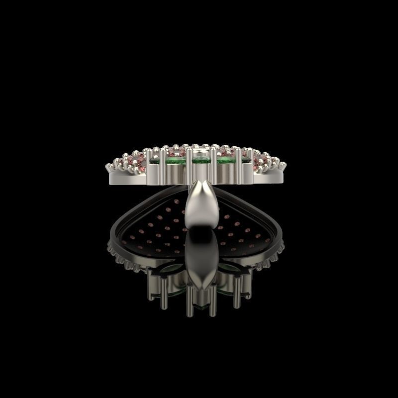 Women Pendant Strawberry 3dm stl vintage 3D print model_7