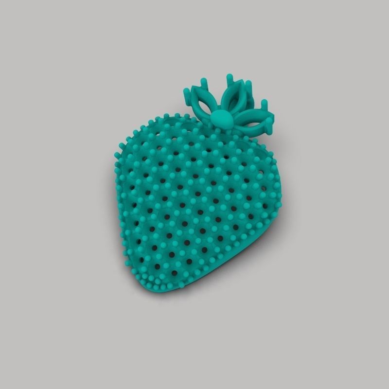 Women Pendant Strawberry 3dm stl vintage 3D print model_12