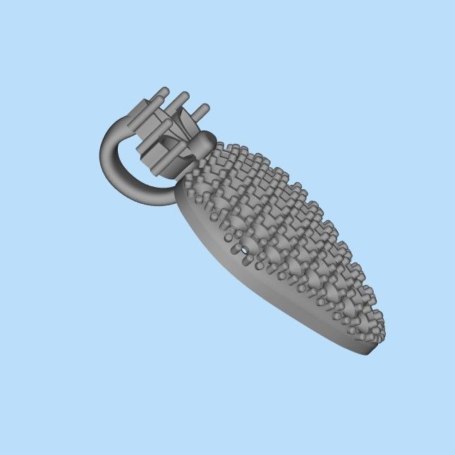 Women Pendant Strawberry 3dm stl vintage 3D print model_28