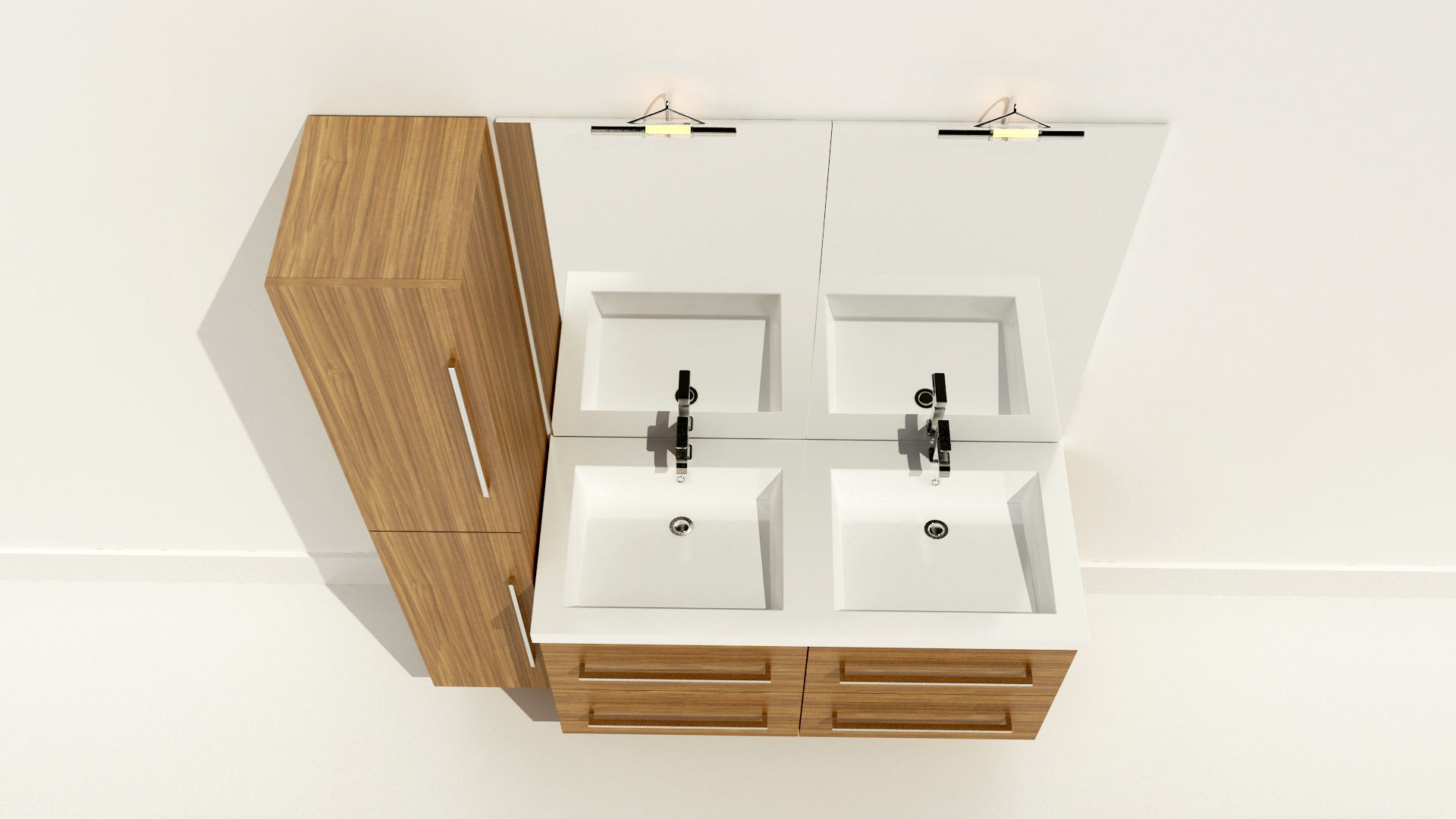 Wash basin with vanity unit Free low-poly 3D model_6