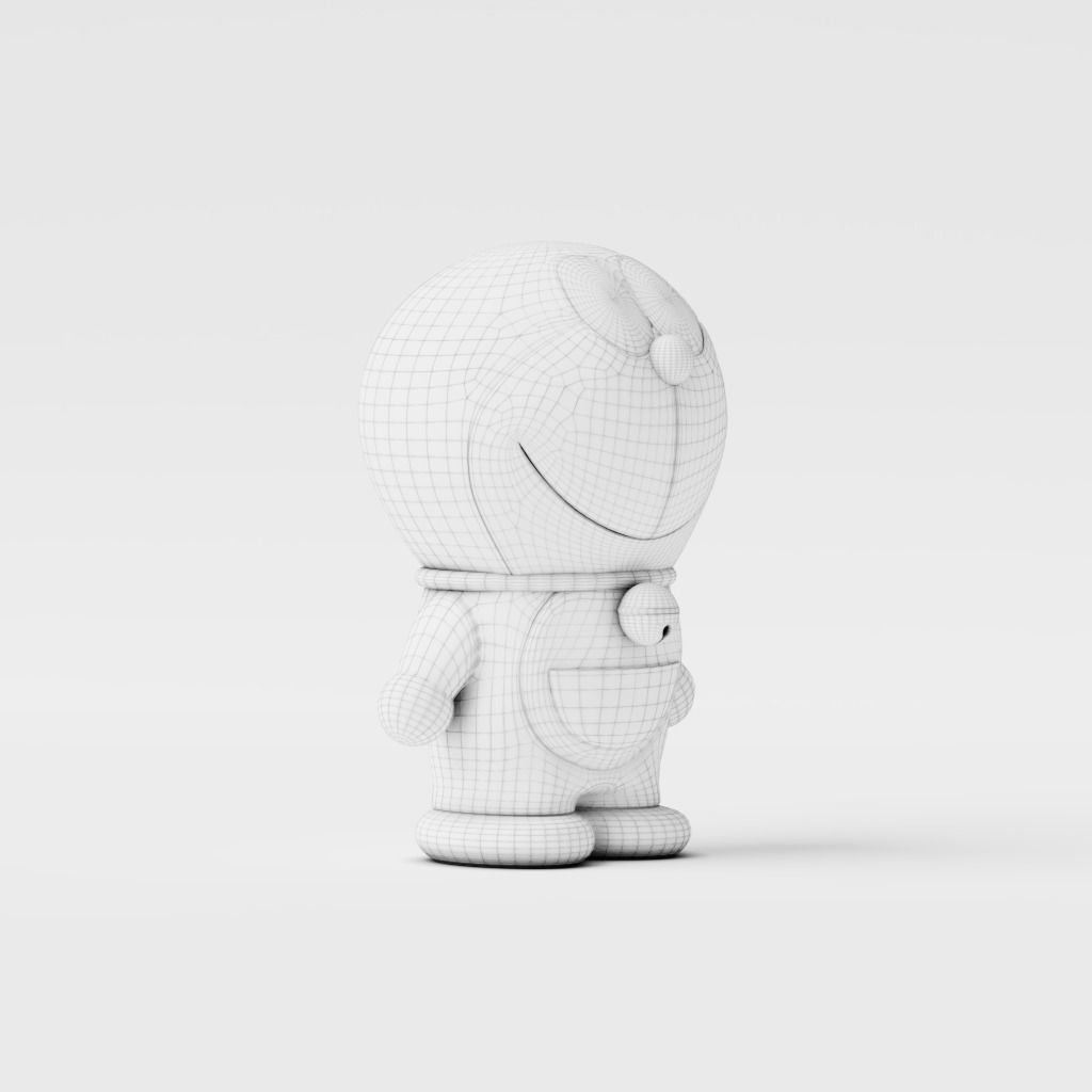 Doraemon figurine Low-poly 3D model_14