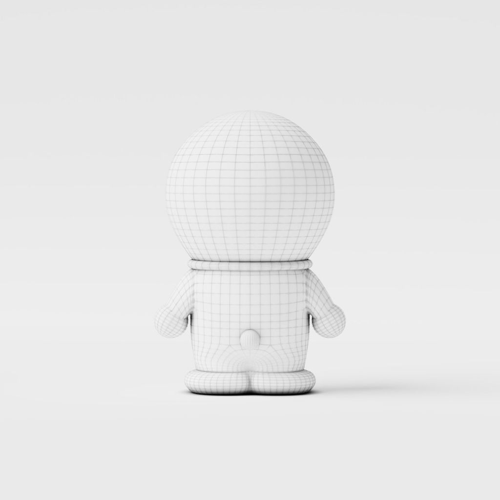 Doraemon figurine Low-poly 3D model_11