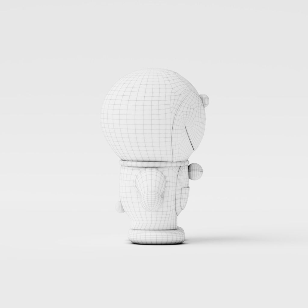 Doraemon figurine Low-poly 3D model_13