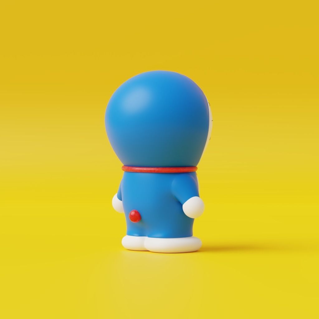 Doraemon figurine Low-poly 3D model_5