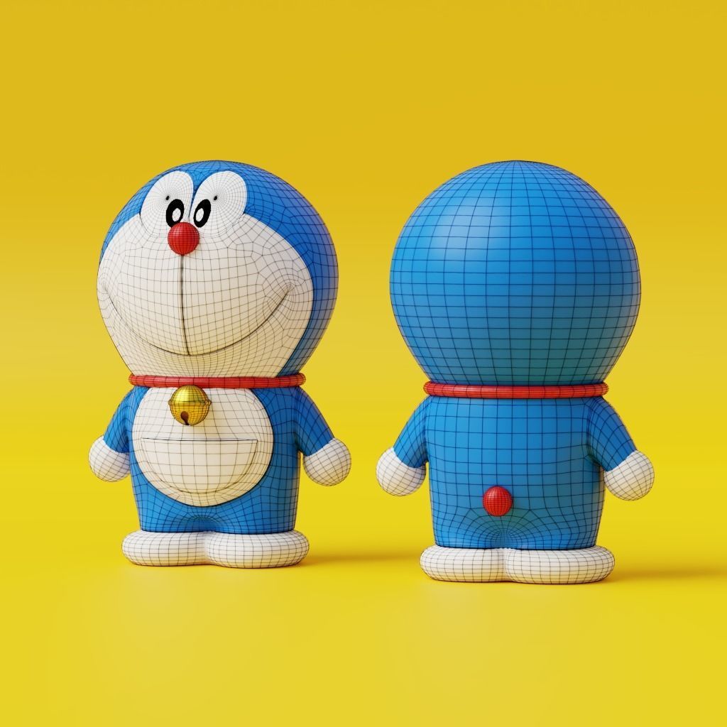Doraemon figurine Low-poly 3D model_18
