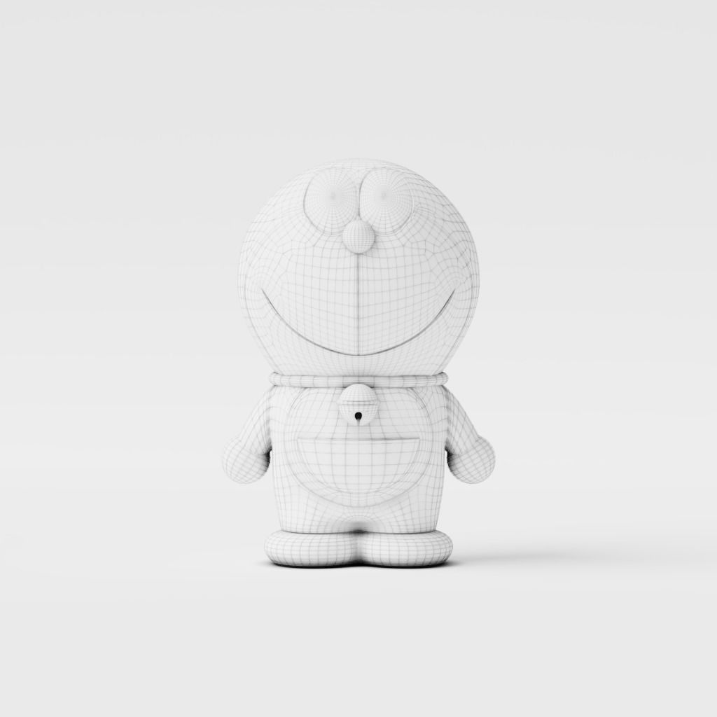 Doraemon figurine Low-poly 3D model_15