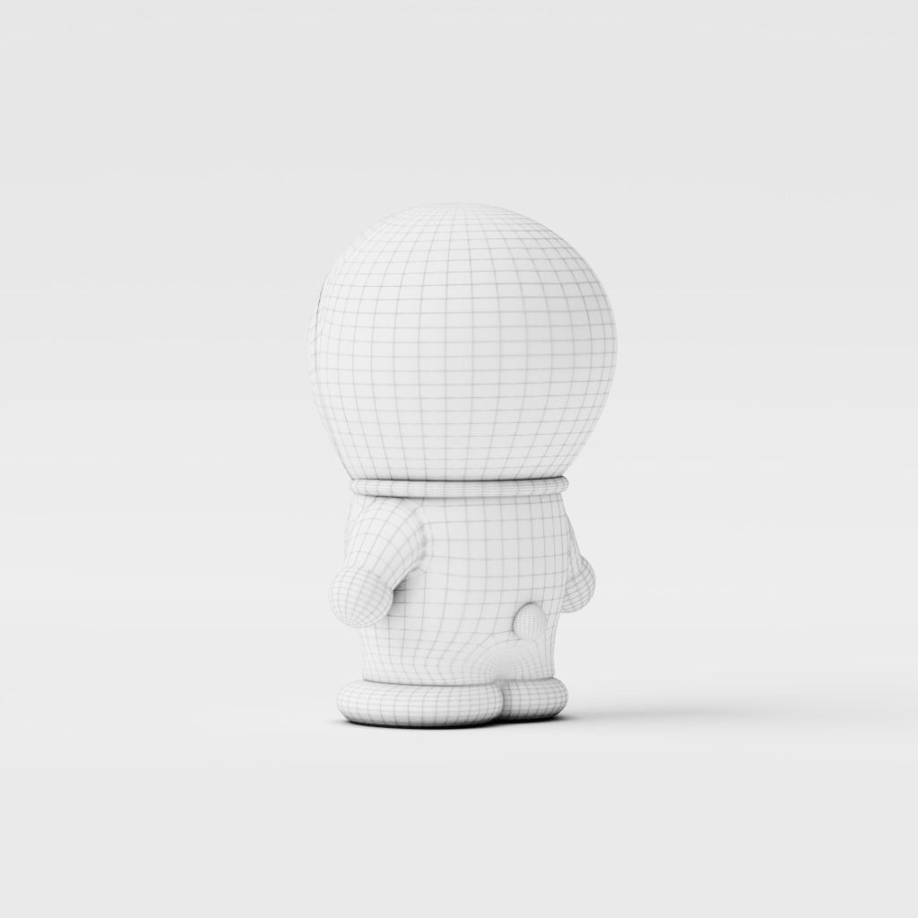 Doraemon figurine Low-poly 3D model_10