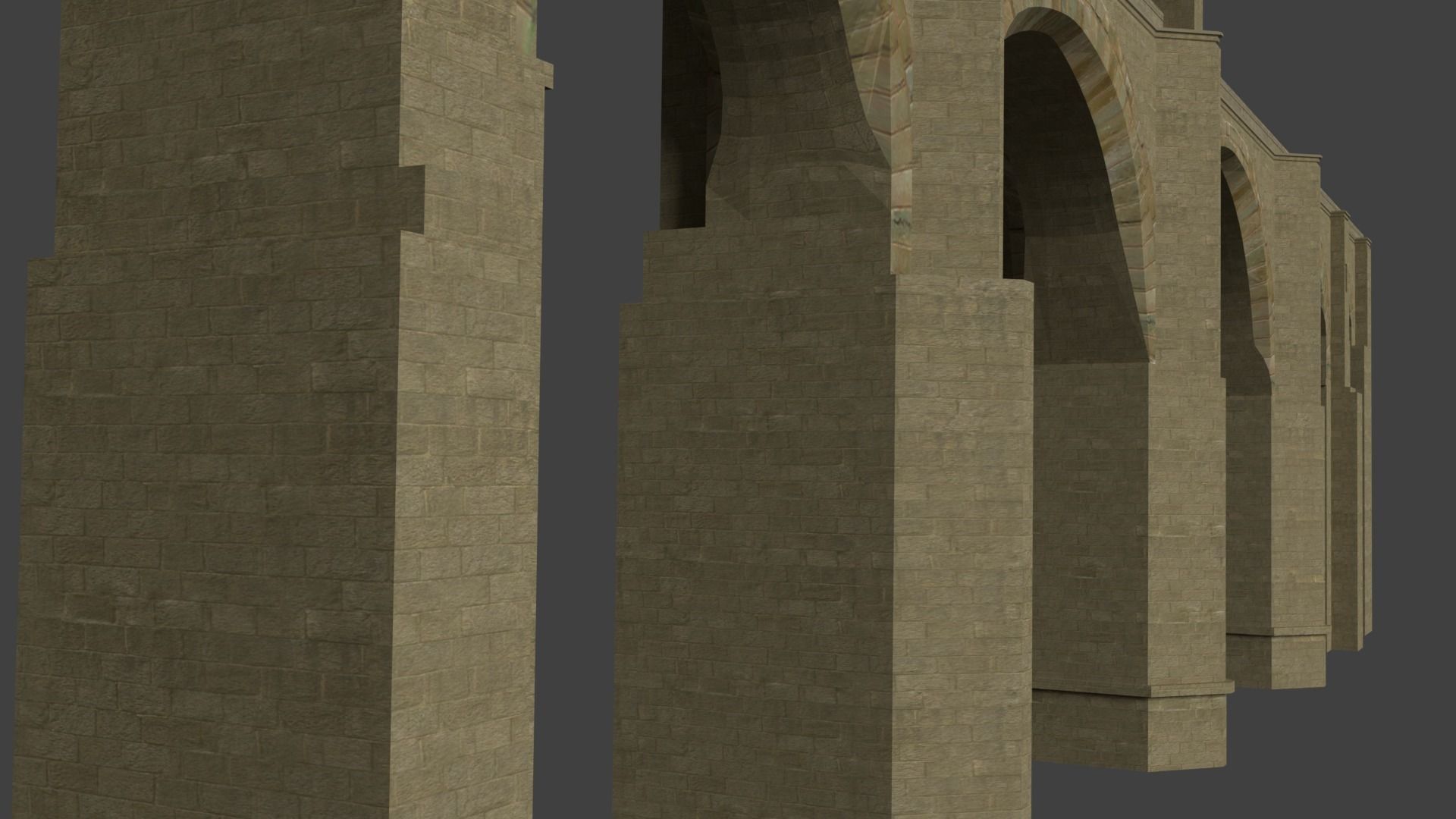 Roman Stone Bridge 3D model_4