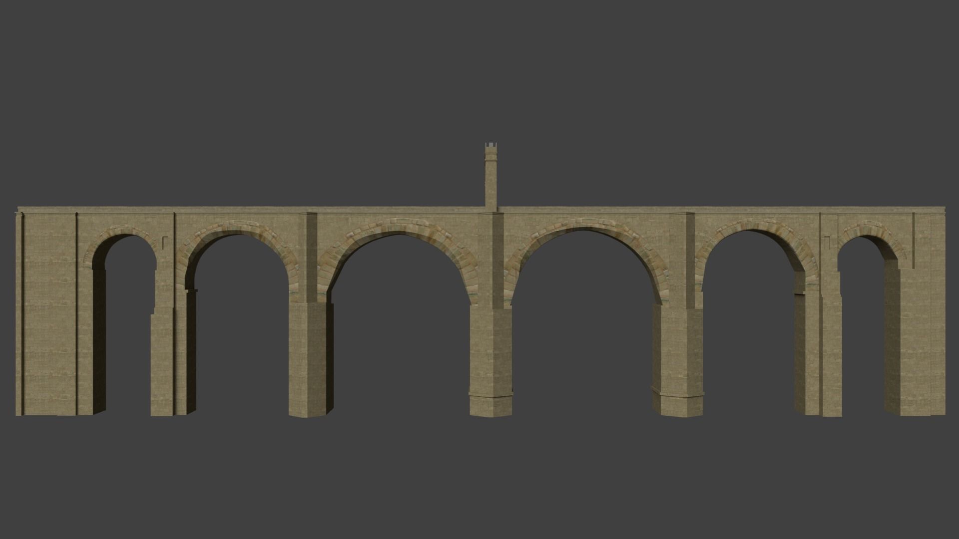 Roman Stone Bridge 3D model_1