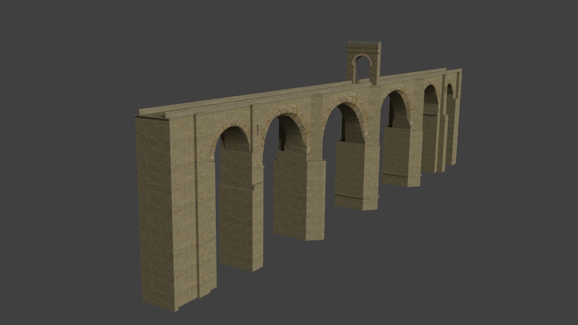 Roman Stone Bridge 3D model_5
