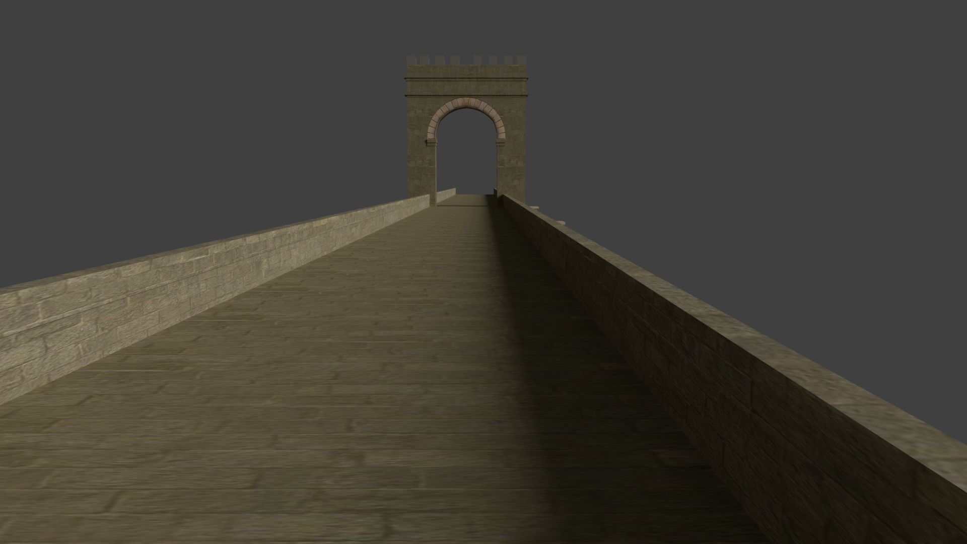 Roman Stone Bridge 3D model_2