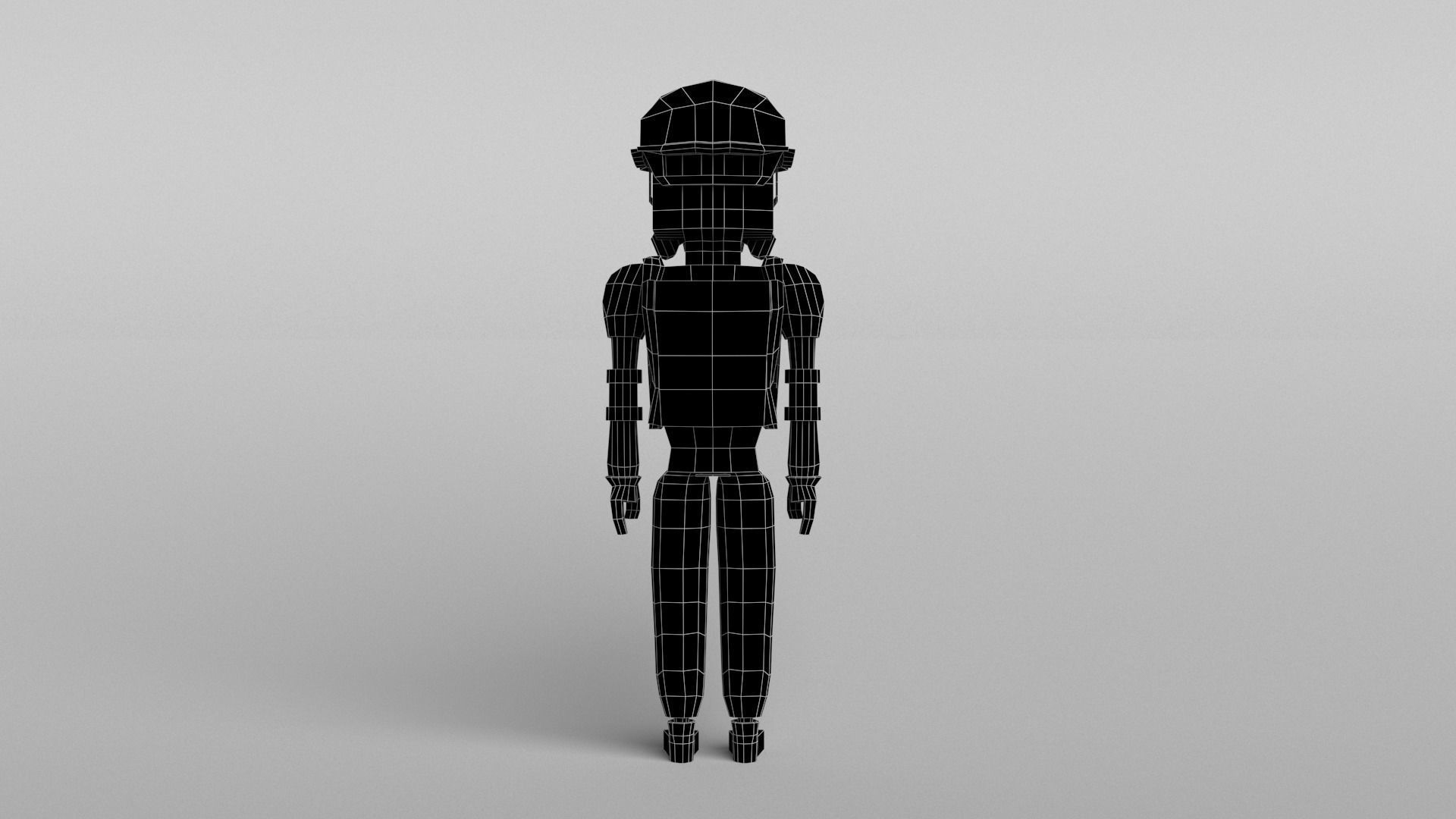 Low Poly Protestor Type 6 Low-poly 3D model_10