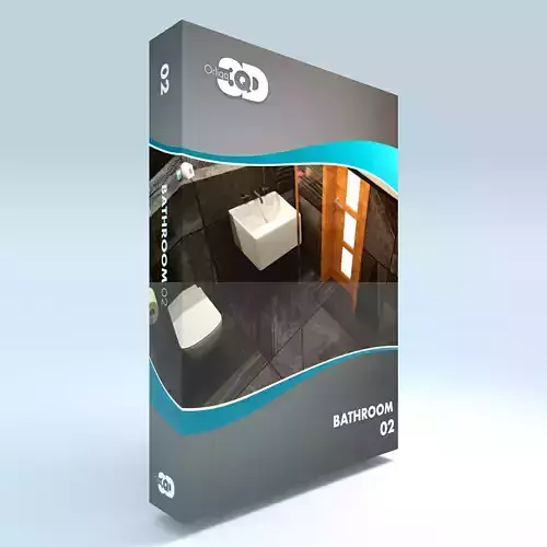 Bathroom 02 Low-poly 3D model