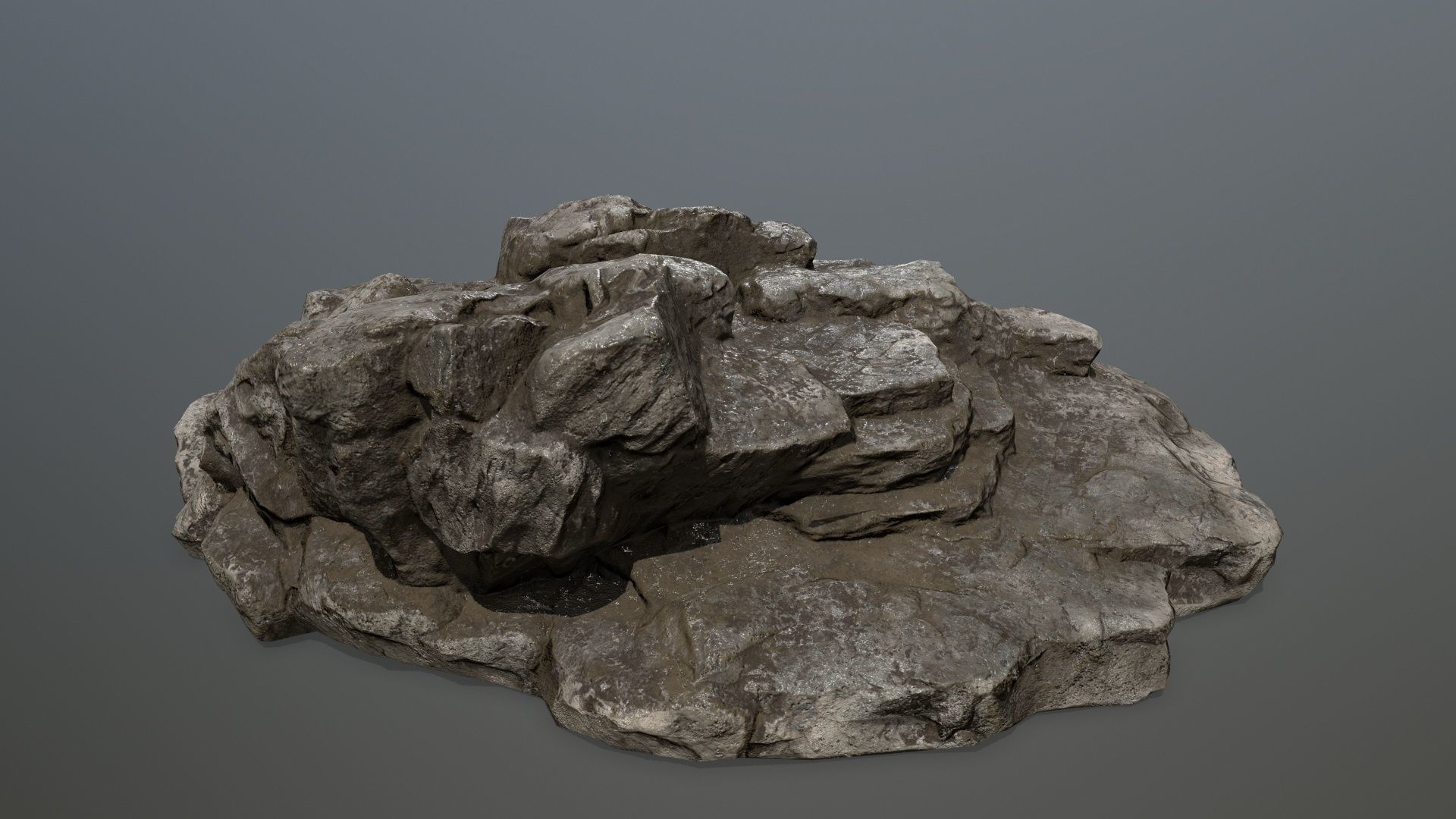 Rock 1 Low-poly 3D model_7