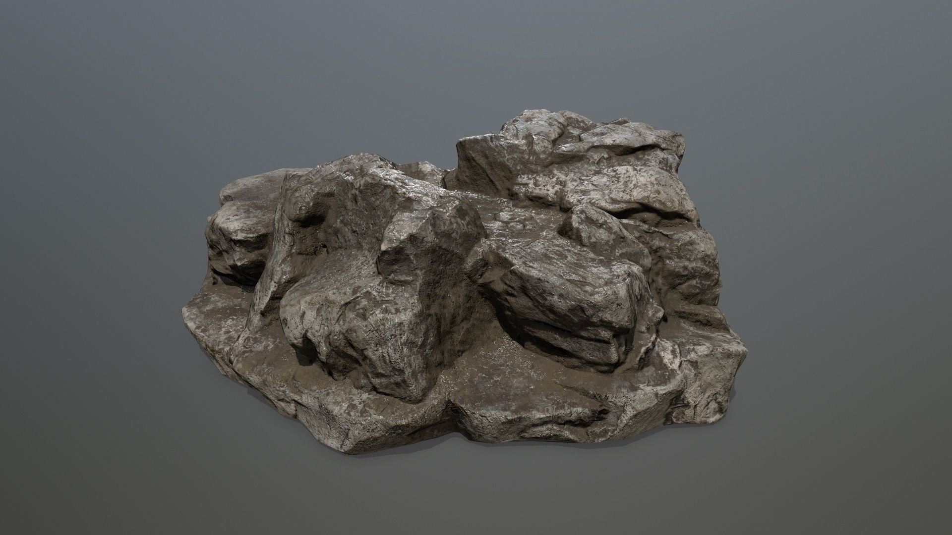 Rock 1 Low-poly 3D model_4