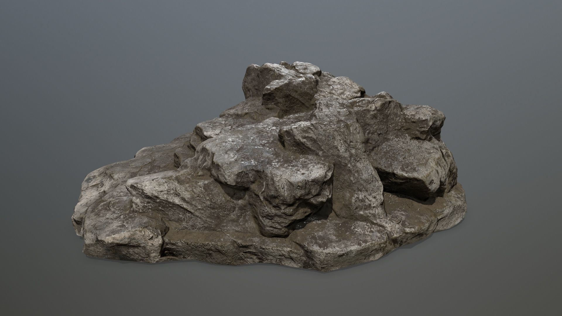 Rock 1 Low-poly 3D model_3