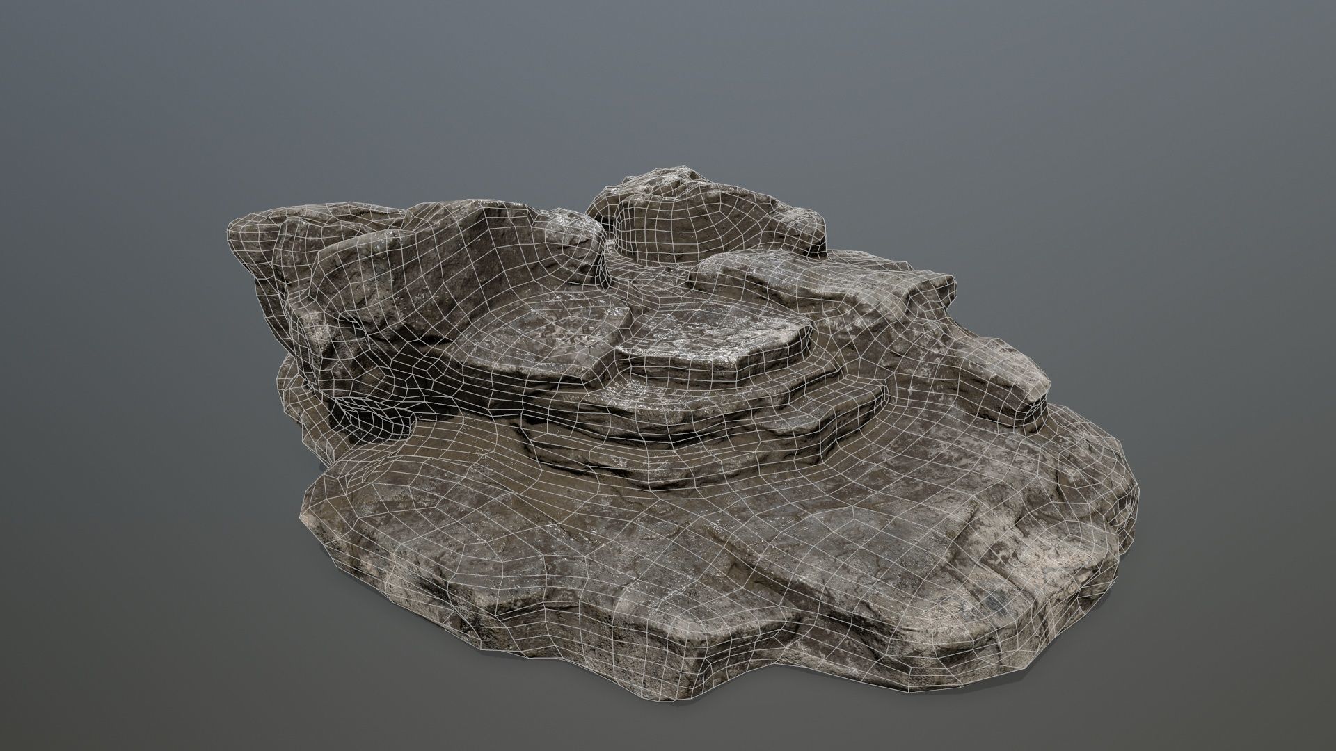 Rock 1 Low-poly 3D model_9