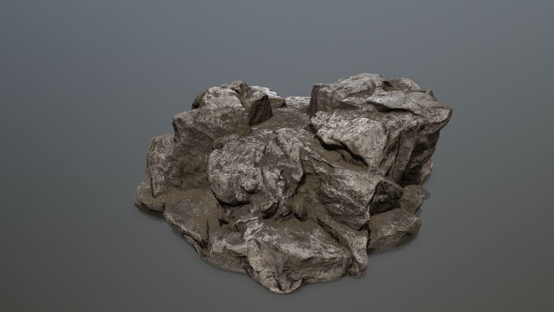 Rock 1 Low-poly 3D model_5