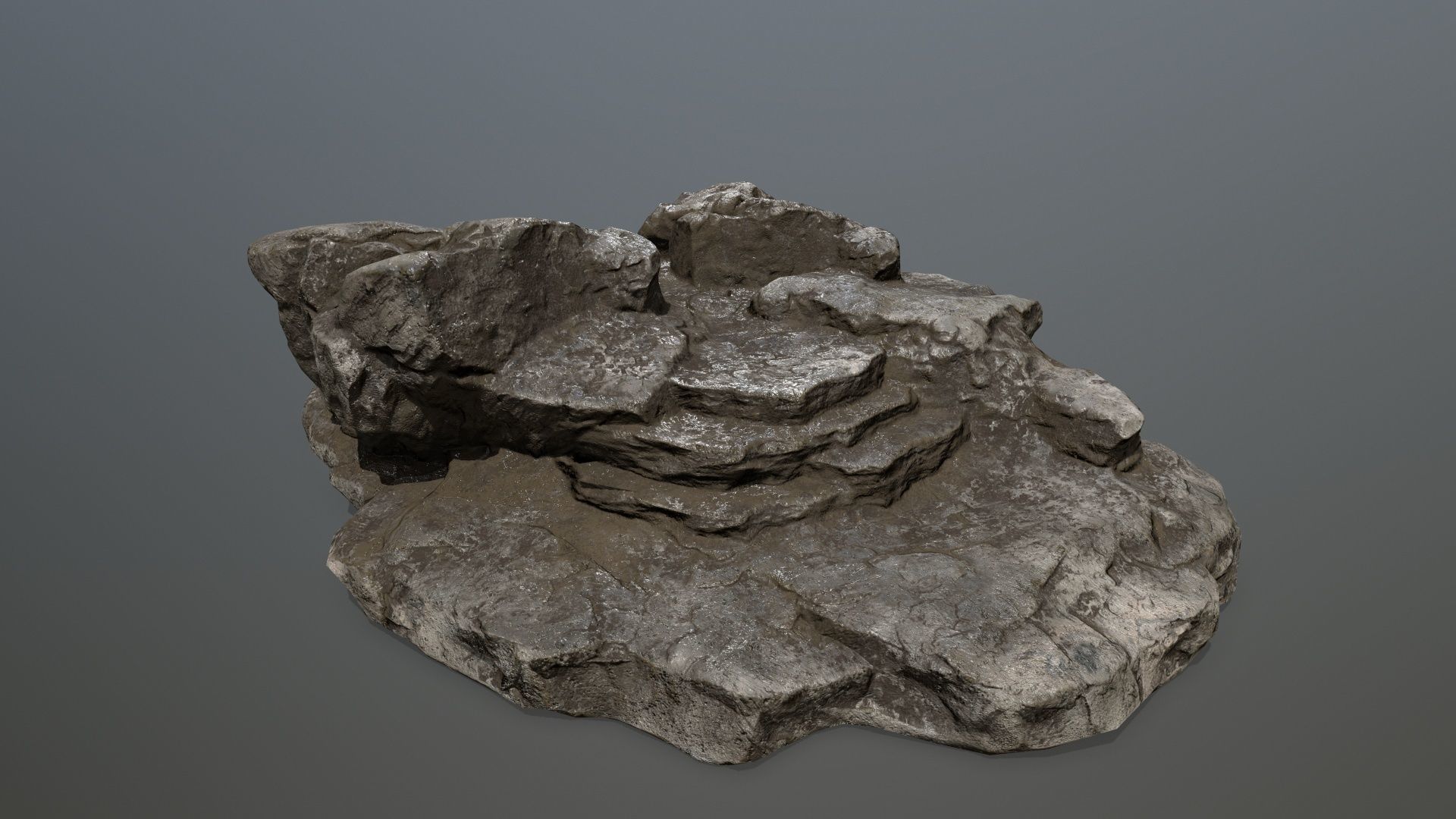 Rock 1 Low-poly 3D model_8