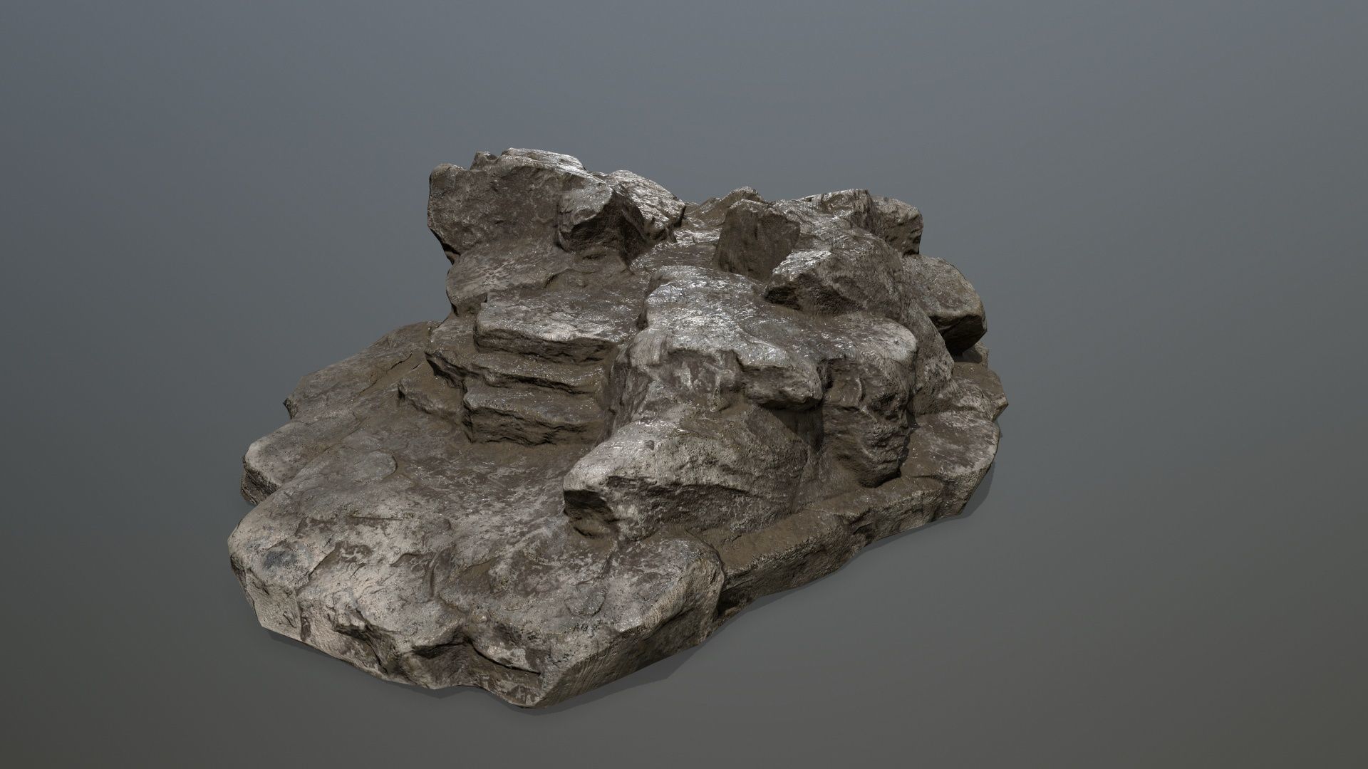 Rock 1 Low-poly 3D model_2