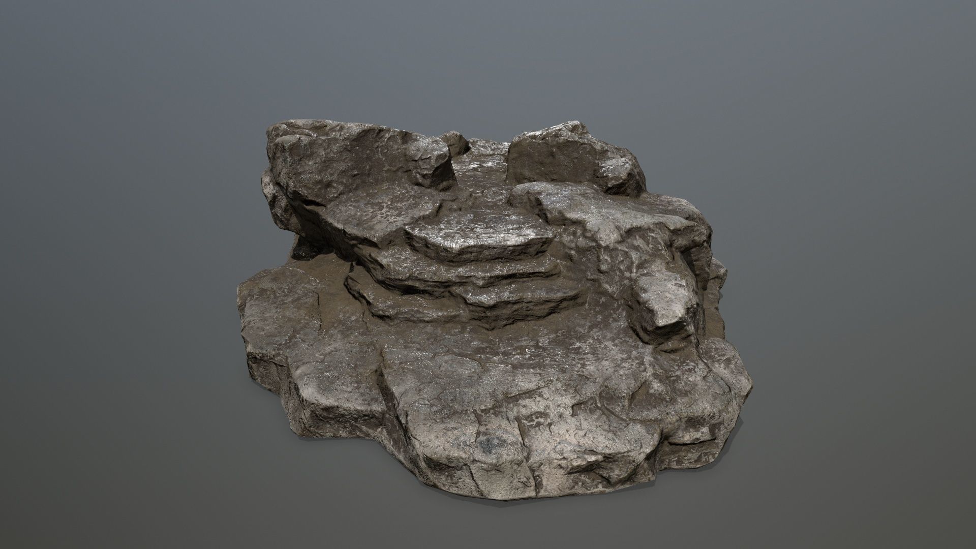 Rock 1 Low-poly 3D model_1