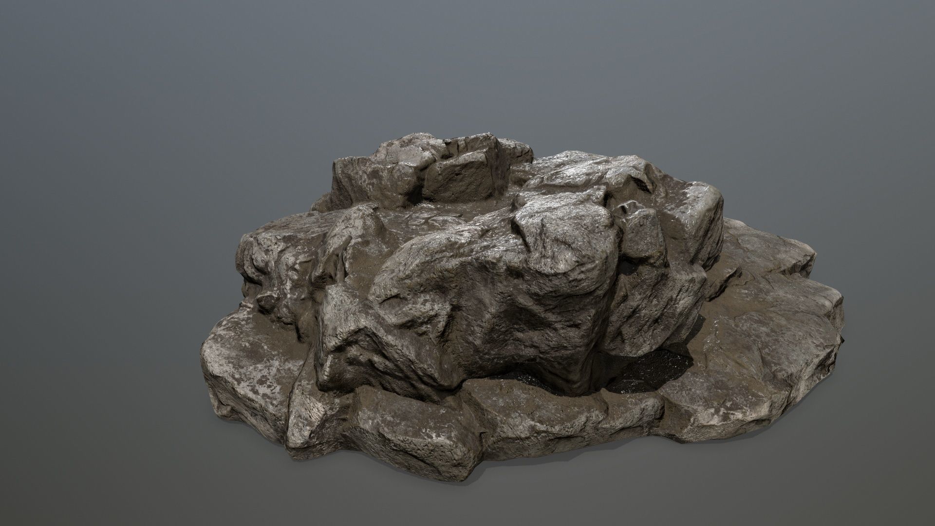 Rock 1 Low-poly 3D model_6