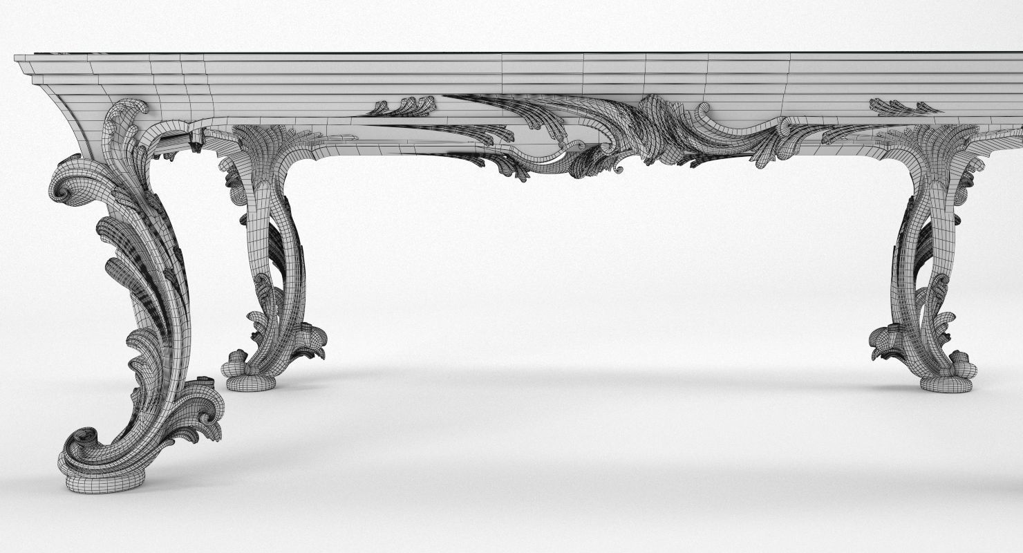 Classic Coffee Table - Chelini Art 1064 - set 3D Model Collection_5