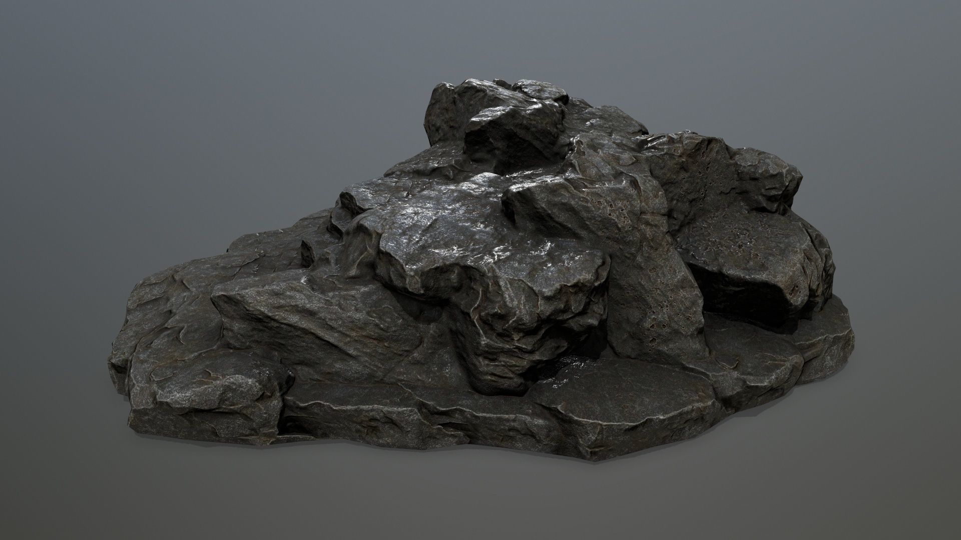 Rock 2 Low-poly 3D model_6