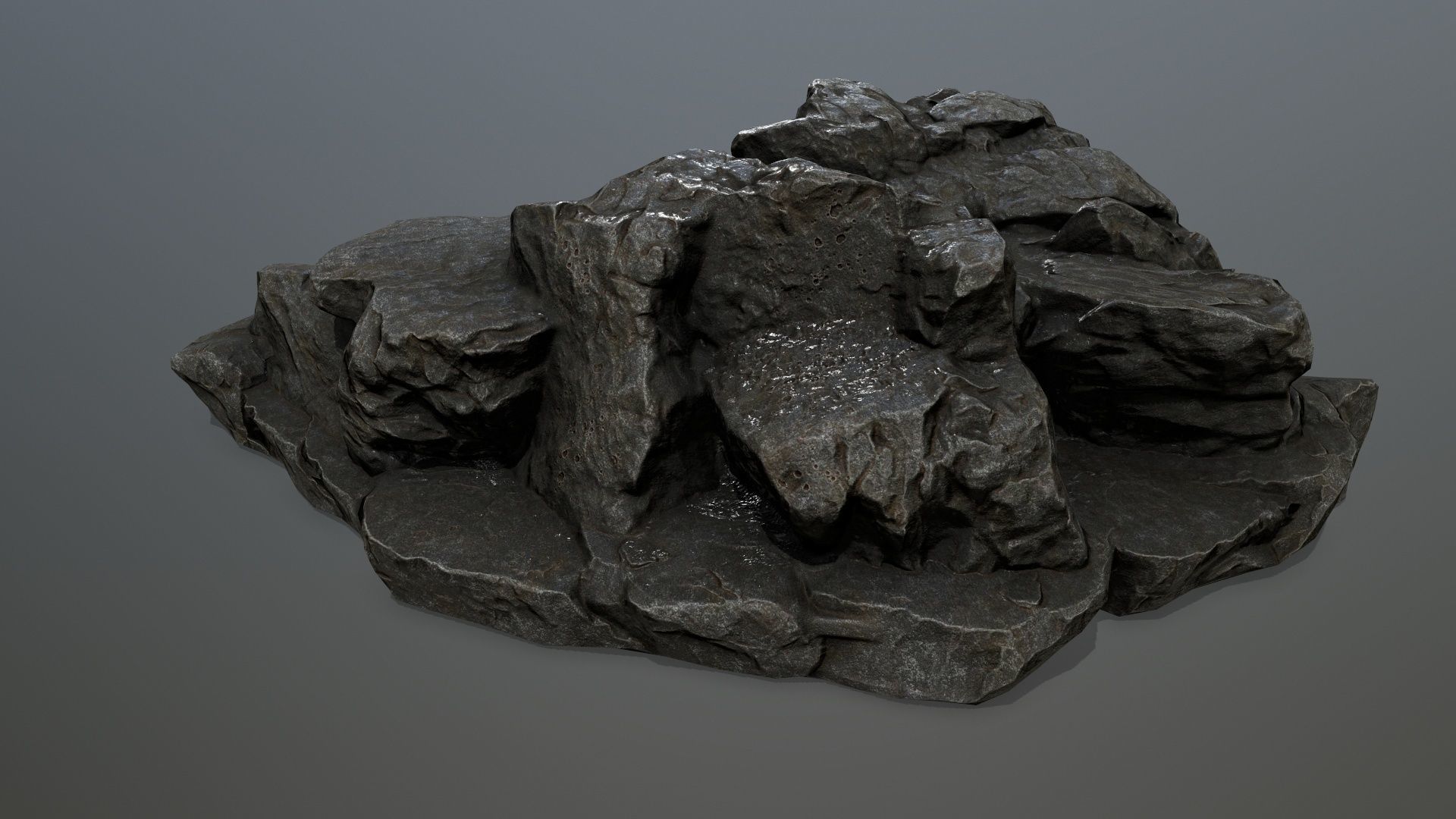 Rock 2 Low-poly 3D model_5