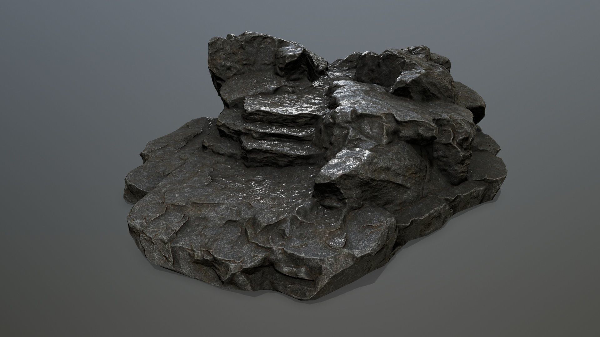 Rock 2 Low-poly 3D model_7