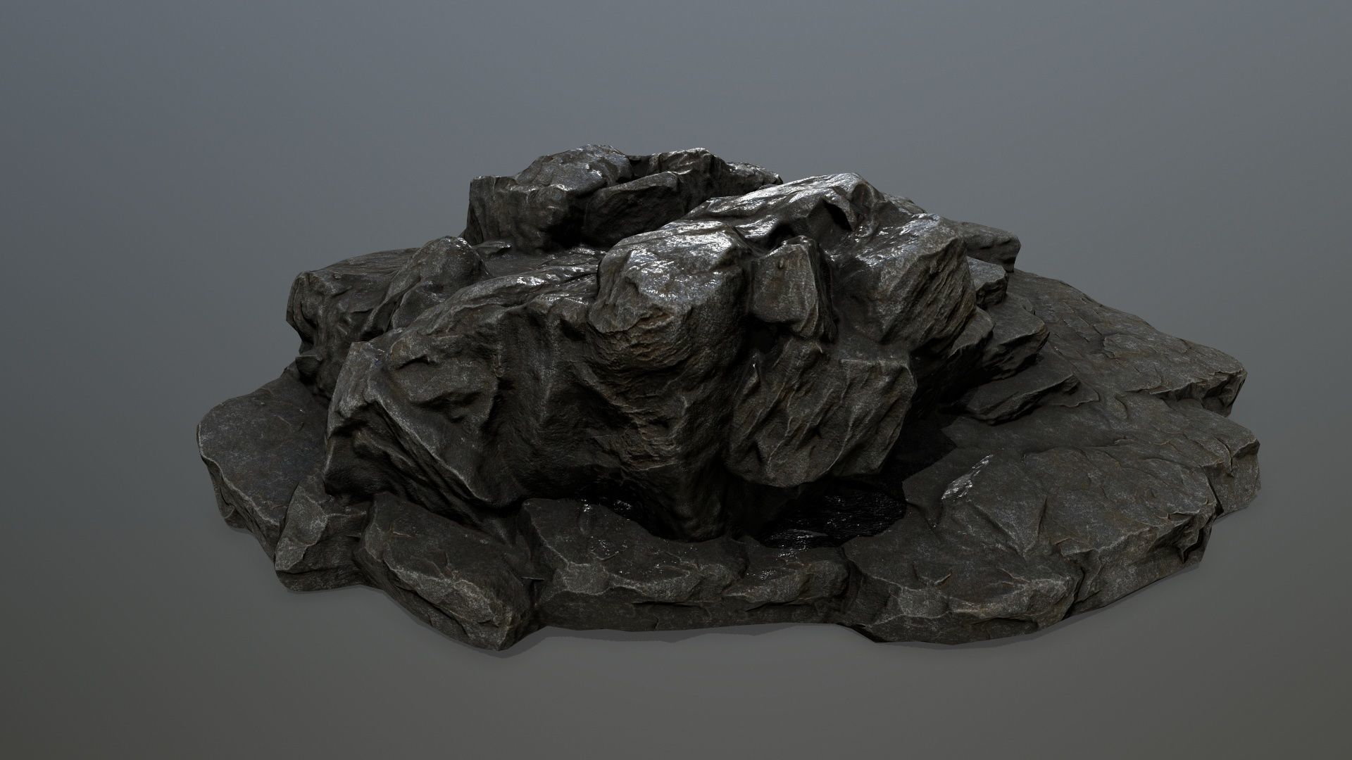 Rock 2 Low-poly 3D model_2