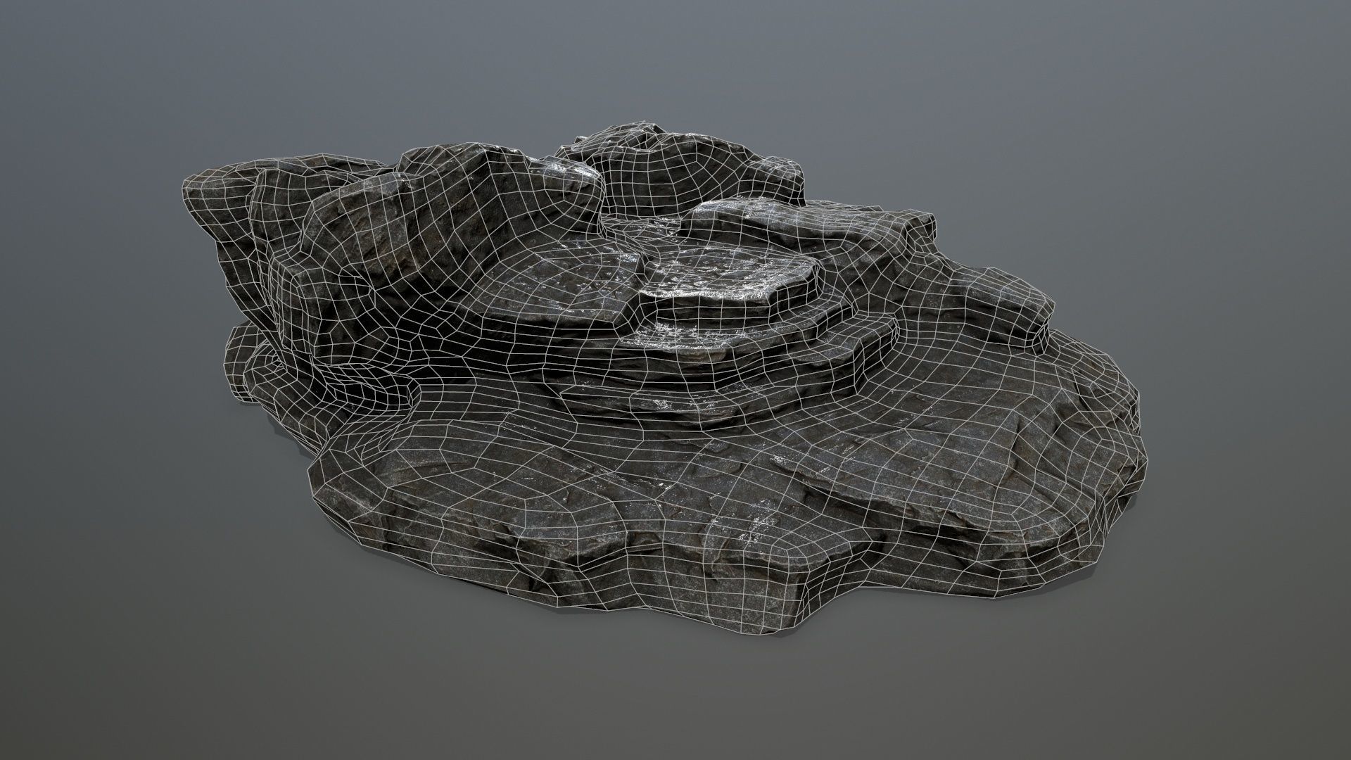 Rock 2 Low-poly 3D model_9