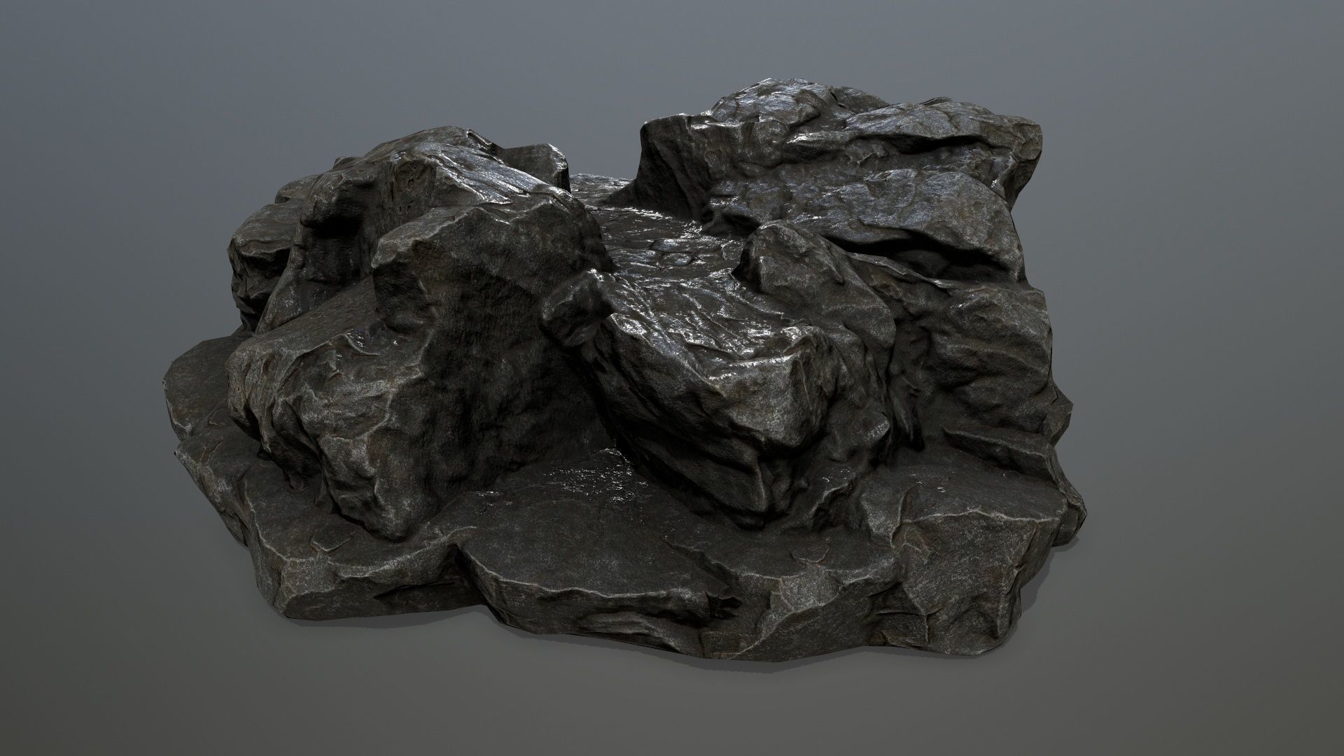 Rock 2 Low-poly 3D model_4