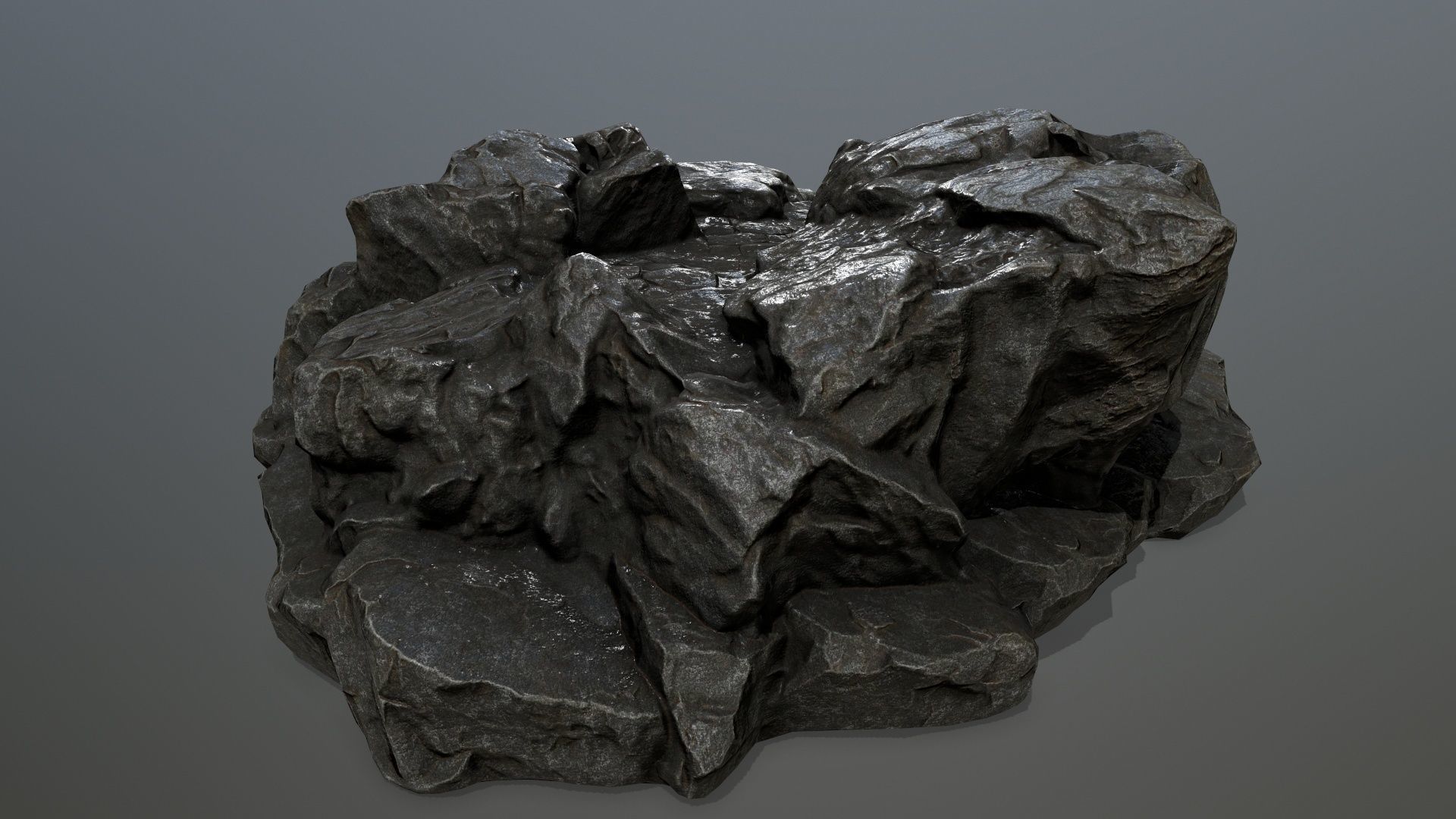 Rock 2 Low-poly 3D model_3