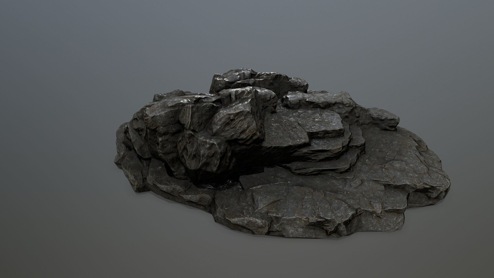 Rock 2 Low-poly 3D model_1