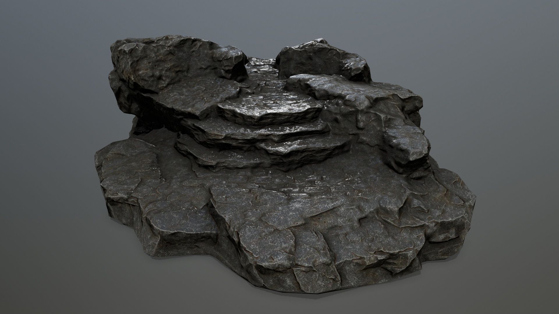 Rock 2 Low-poly 3D model_8