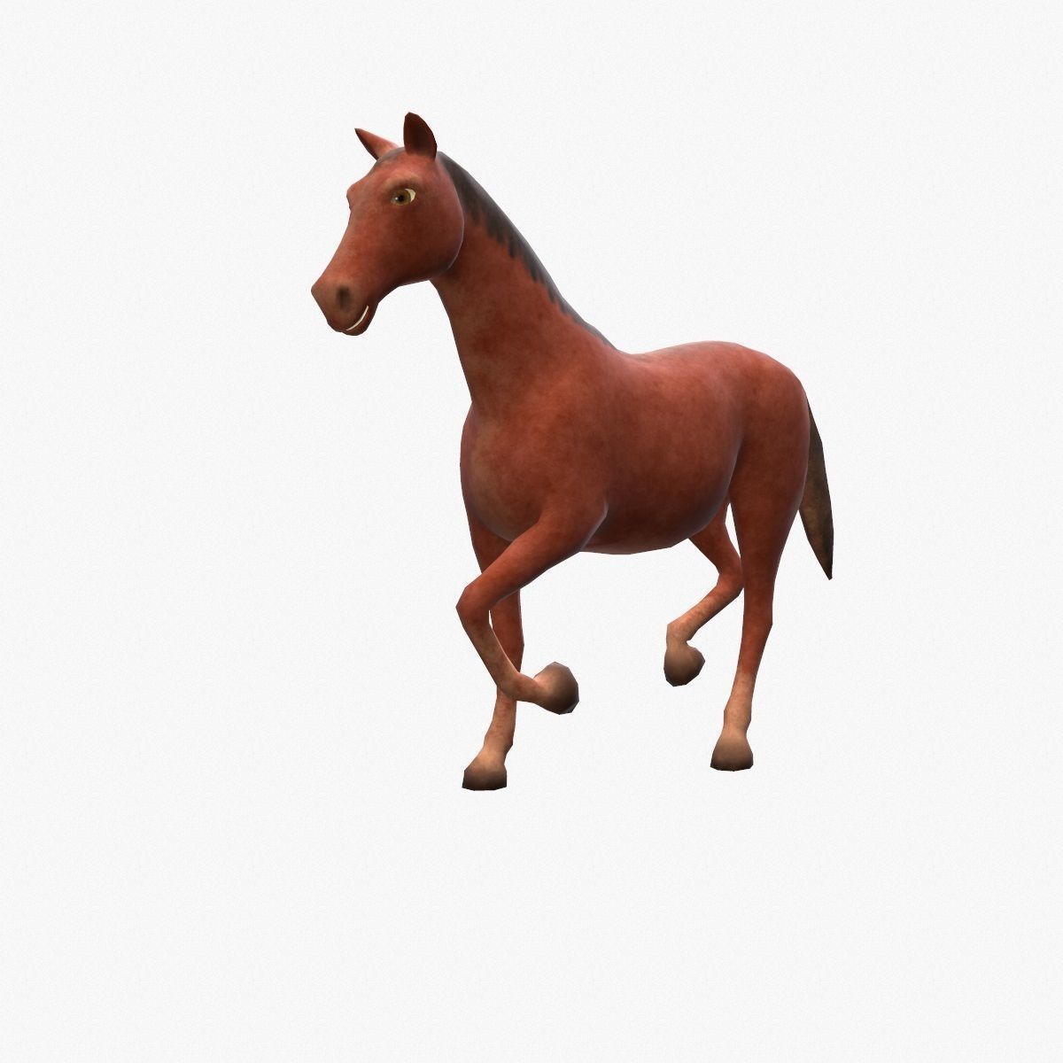 Horse animated Low-poly 3D model_6